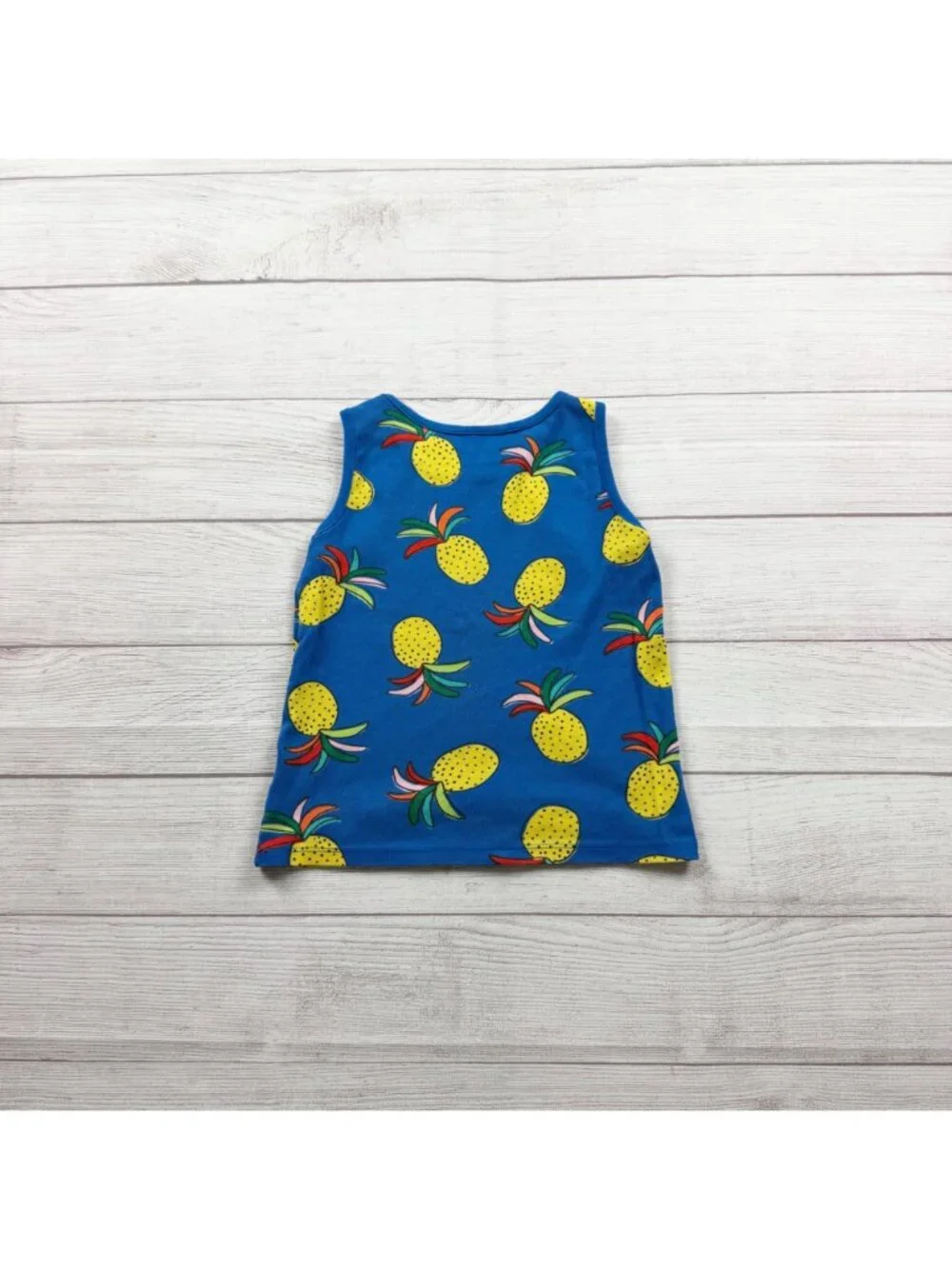 Hanna Andersson Girls Fruit Print Sleeveless Cotton Tank Top 6-7